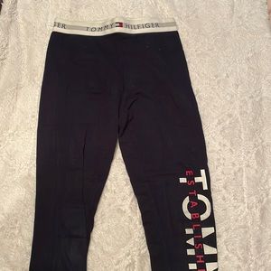 Tommy Hilfiger Size Xs Leggings. Navy blue with tommy Hilfiger band